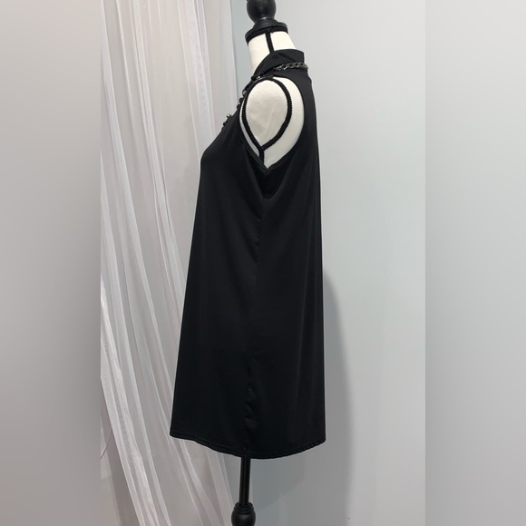 Boutique black sleeveless turtleneck dress size large - Picture 7 of 7